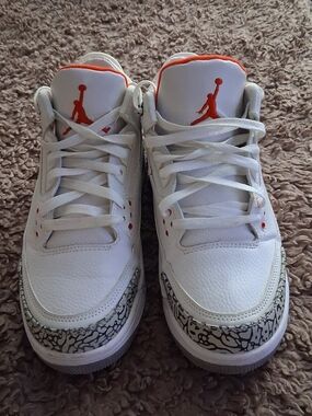 Jordan  White & Red Retro Elephant Print Sneakers ( Copys )